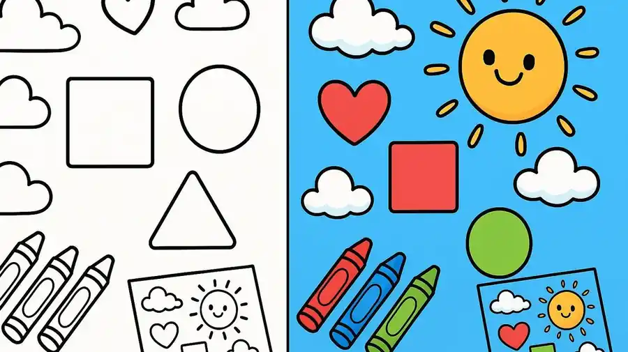 Basic Shapes Coloring Pages featured image