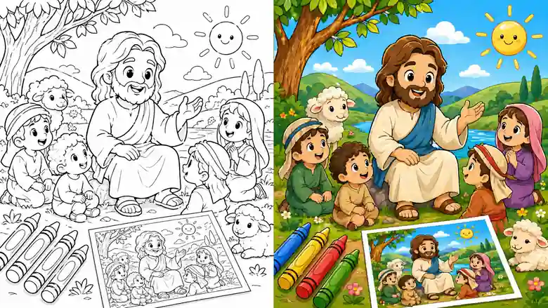 Bible Story Coloring Pages featured image
