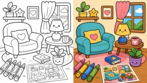 Bold And Easy Little Corner Coloring Pages featured image