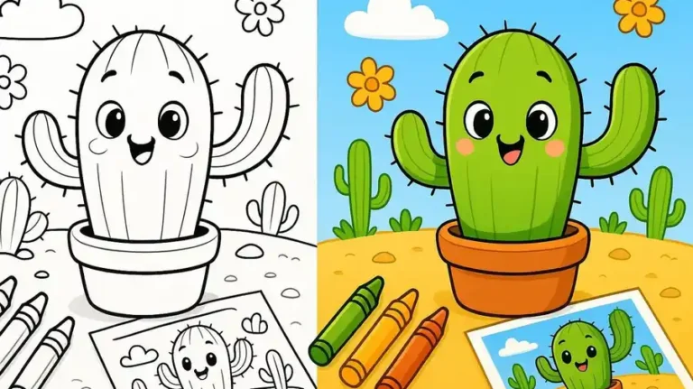 Cactus Coloring Pages featured image