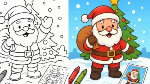 Dot To Dot Christmas Coloring Pages featured image