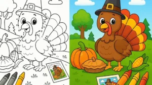 Dot To Dot Thanksgiving Coloring Pages featured image