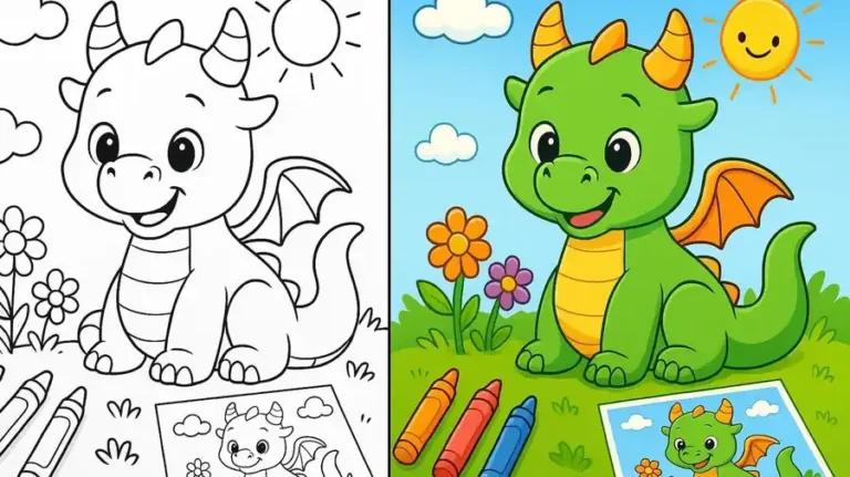 Dragon Coloring Pages featured image