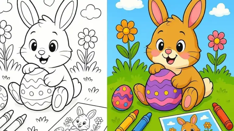 Easter Bunny Coloring Pages featured image