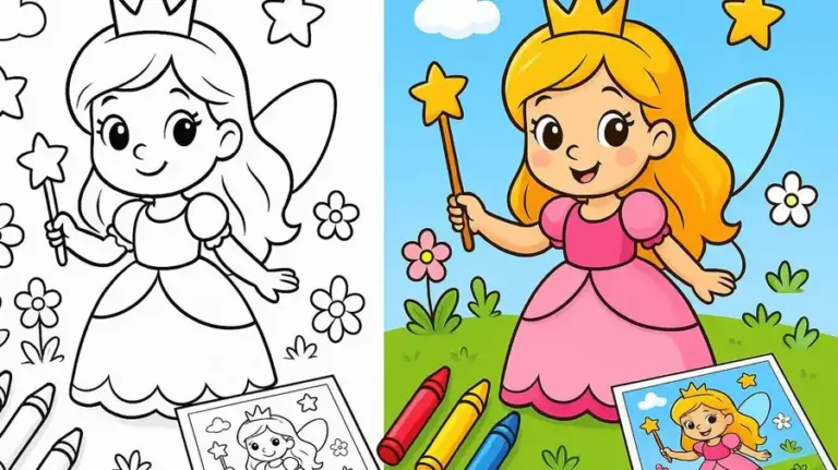 Fairy Princess Coloring Pages featured image