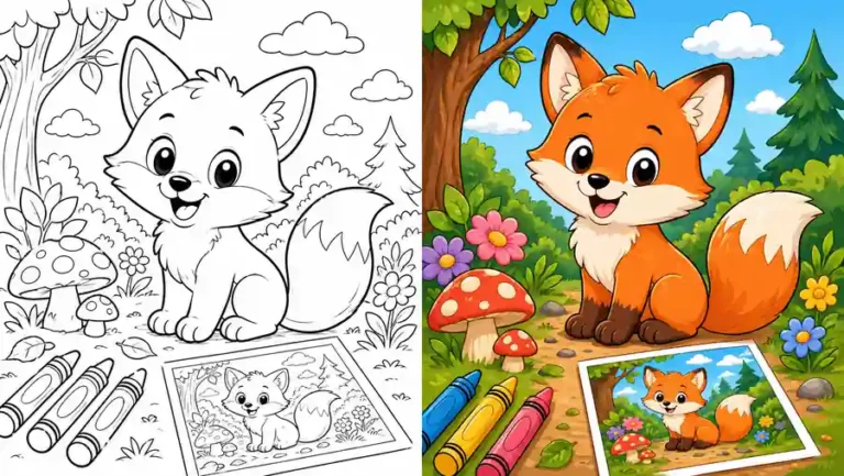 Fox Coloring Pages featured image