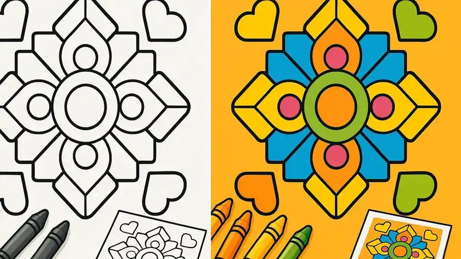 Geometric Pattern Coloring Pages featured image