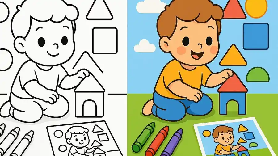 Geometric Shapes Coloring Pages featured image