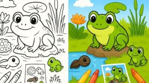 Life Cycle Of A Frog Coloring Pages featured image