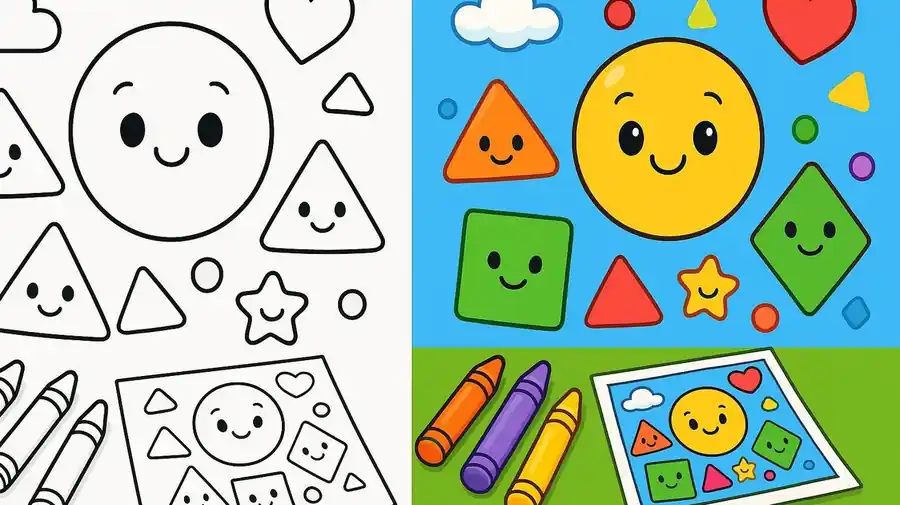 Multi Shapes Coloring Pages featured image