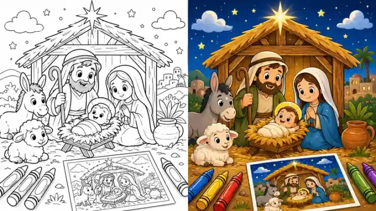 Nativity Coloring Pages featured image