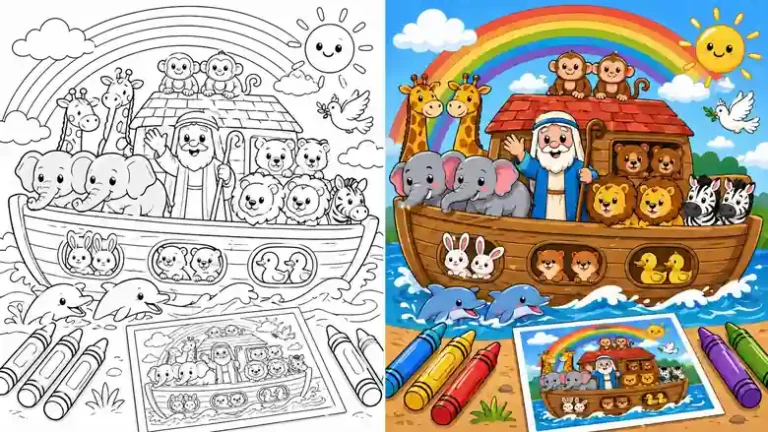 Noah's Ark Coloring Pages featured image