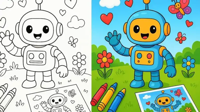 Robot Coloring Pages featured image