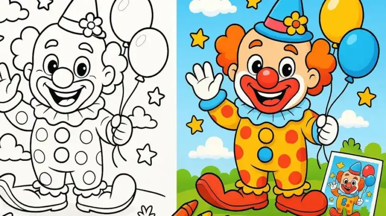 Scary Clowns Coloring Pages featured image