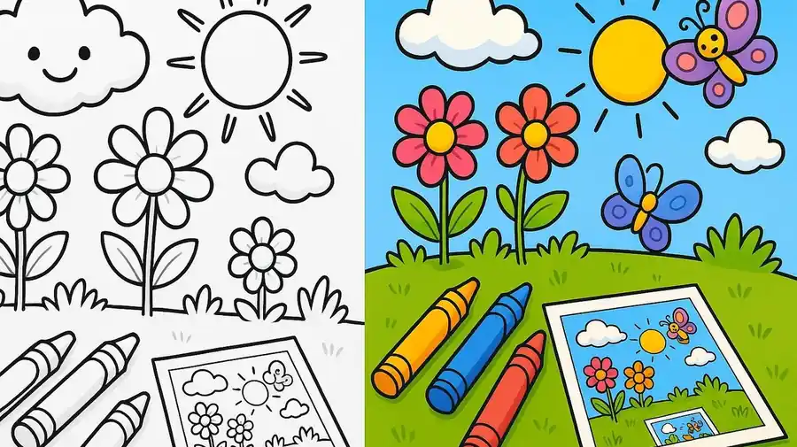 Simple Pattern Coloring Pages featured image