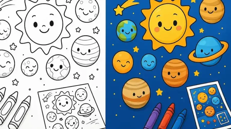 Solar System Coloring Pages featured image