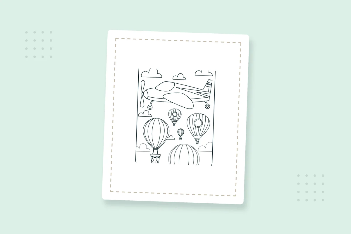 Airplane Coloring Pages — printable coloring page preview