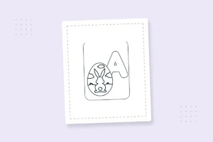 Alphabet (ABC) with Easter Egg Coloring Pages — printable coloring page preview