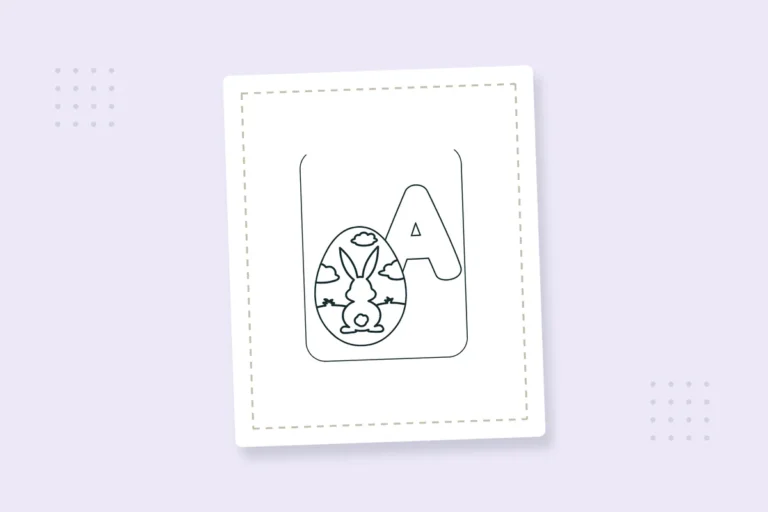 Alphabet (ABC) with Easter Egg Coloring Pages — printable coloring page preview