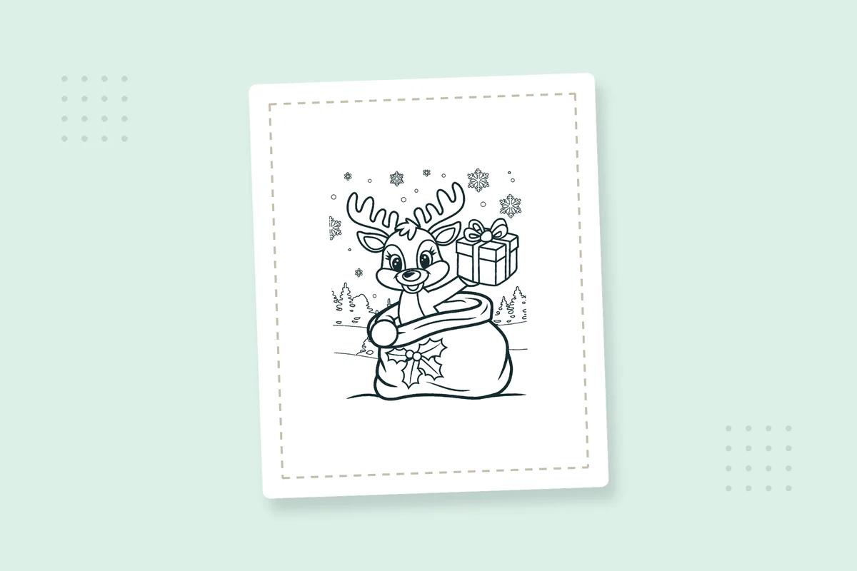 Bold and Easy Christmas Coloring Pages: 22 Free Printable PDFs — printable coloring page preview