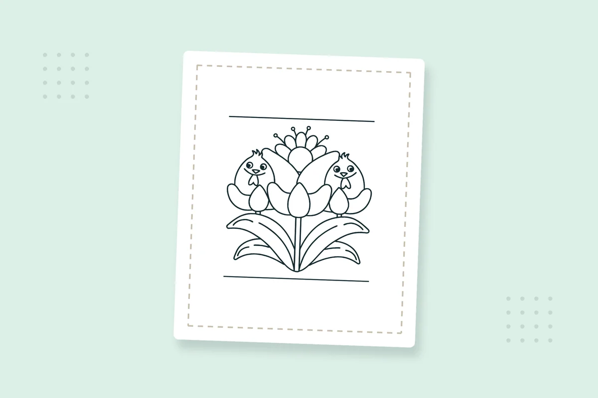 Bold & Easy Floral Coloring Pages: 24 Free Printable PDFs — printable coloring page preview