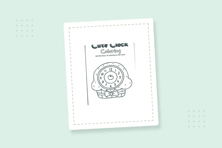 Clock Time Coloring Pages: 20 Free Printable PDFs — printable coloring page preview