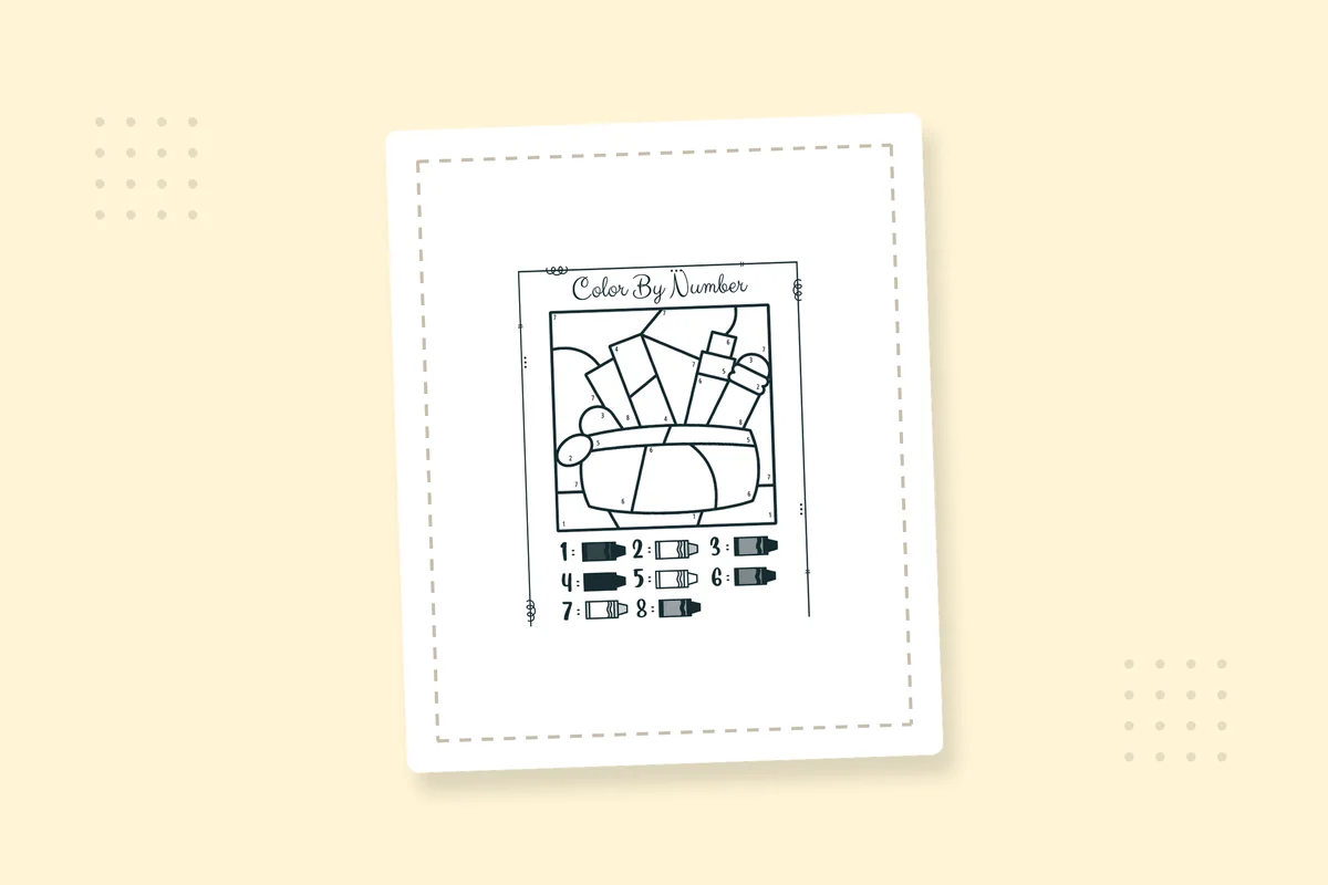 Color by Number Back to School: 11 Free Printable PDFs — printable coloring page preview