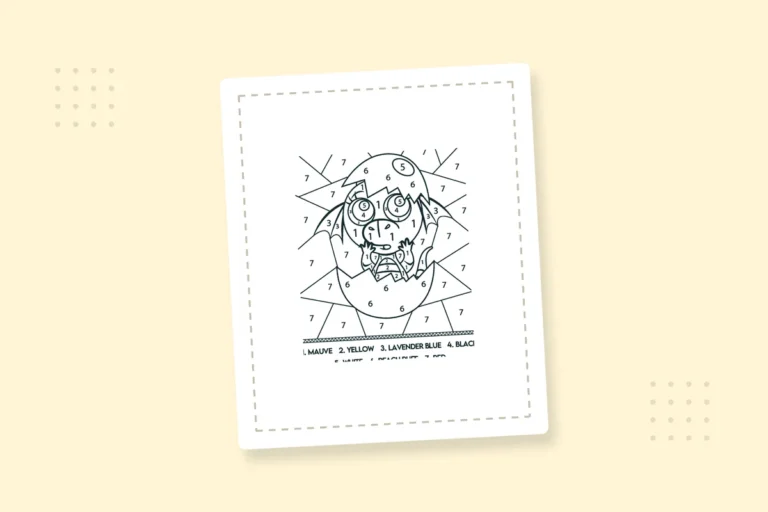 Color by Number Dragon: 10 Free Printable PDFs — printable coloring page preview