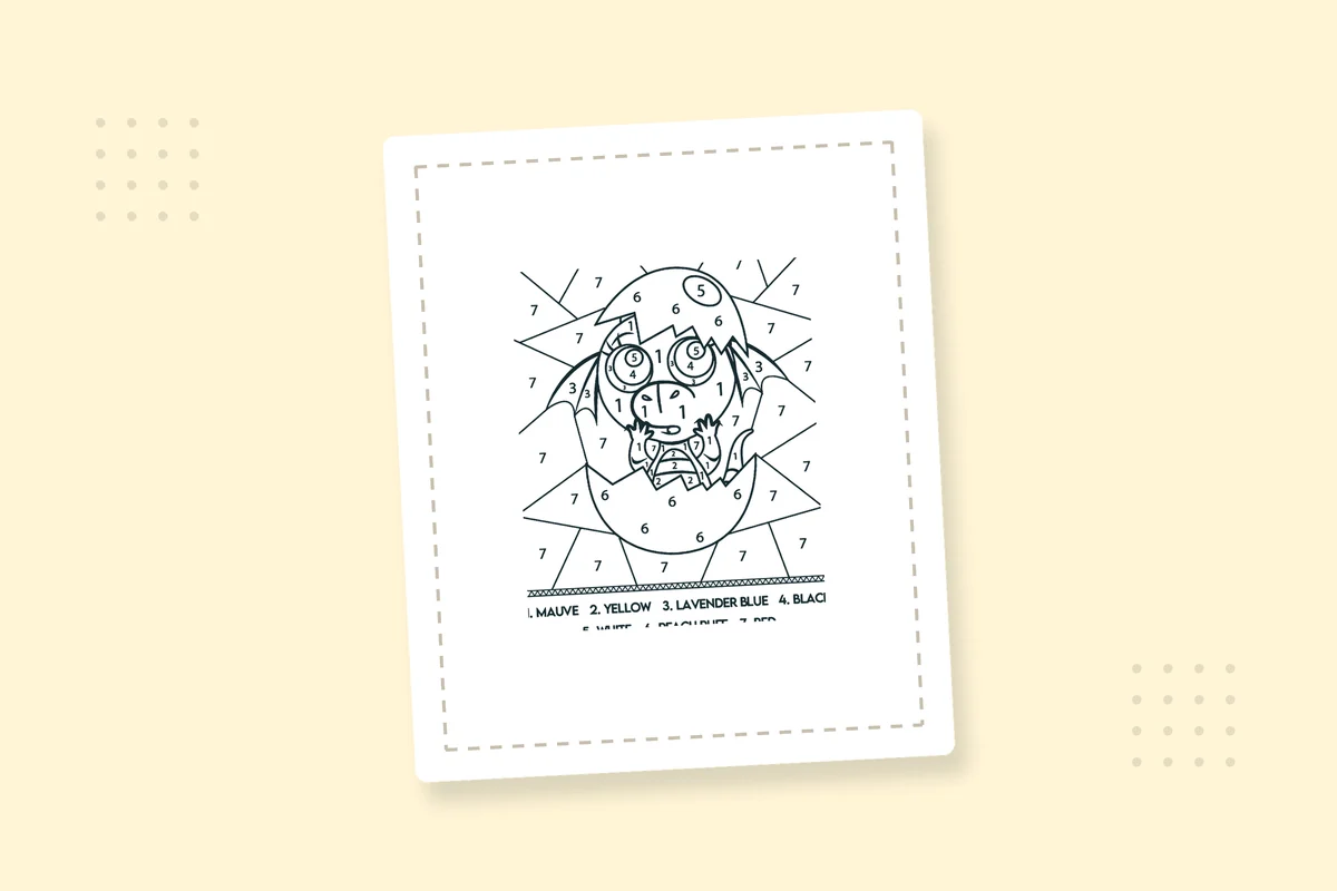 Color by Number Dragon: 10 Free Printable PDFs — printable coloring page preview