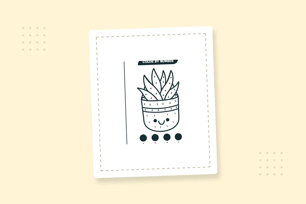Easy Kindergarten Color by Number: 25 Free PDFs — printable coloring page preview