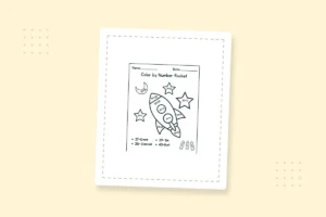 Color by Number Rocket Math Worksheet Coloring Pages: 10 Free PDFs — printable coloring page preview