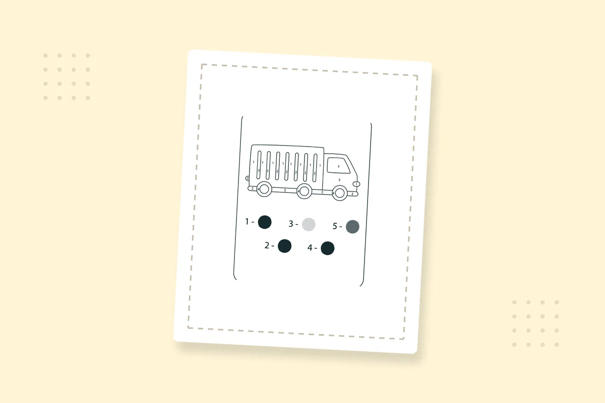 Transportation Color by Number: 10 Free PDFs — printable coloring page preview