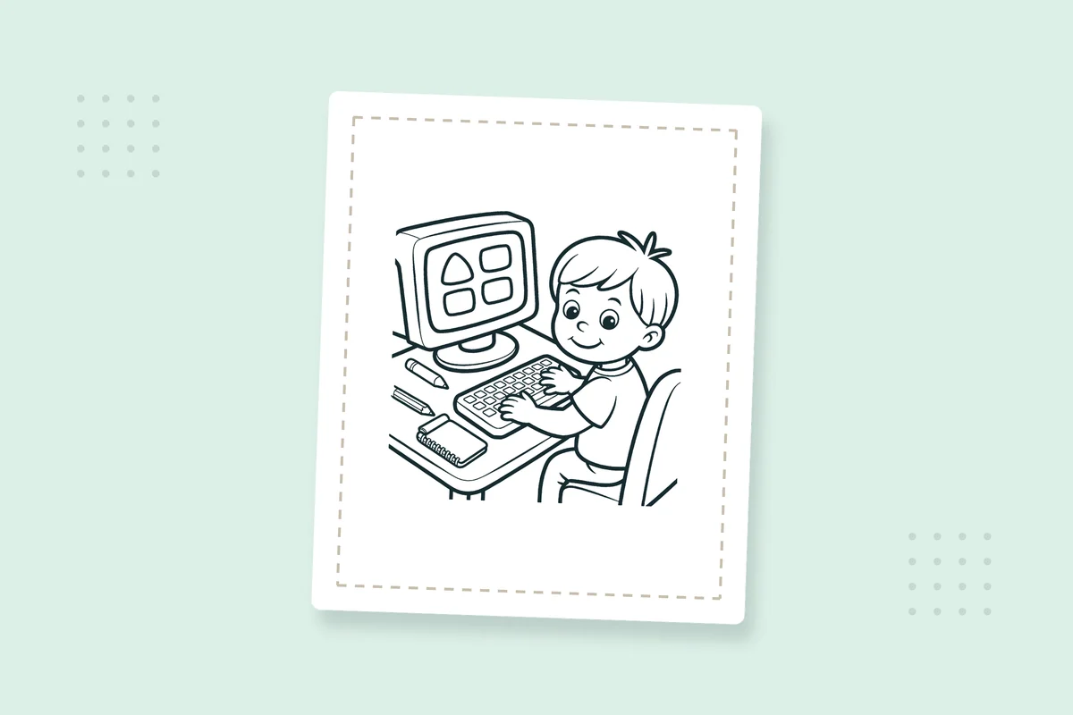 Computer Coloring Pages: 24 Free Printable PDFs — printable coloring page preview