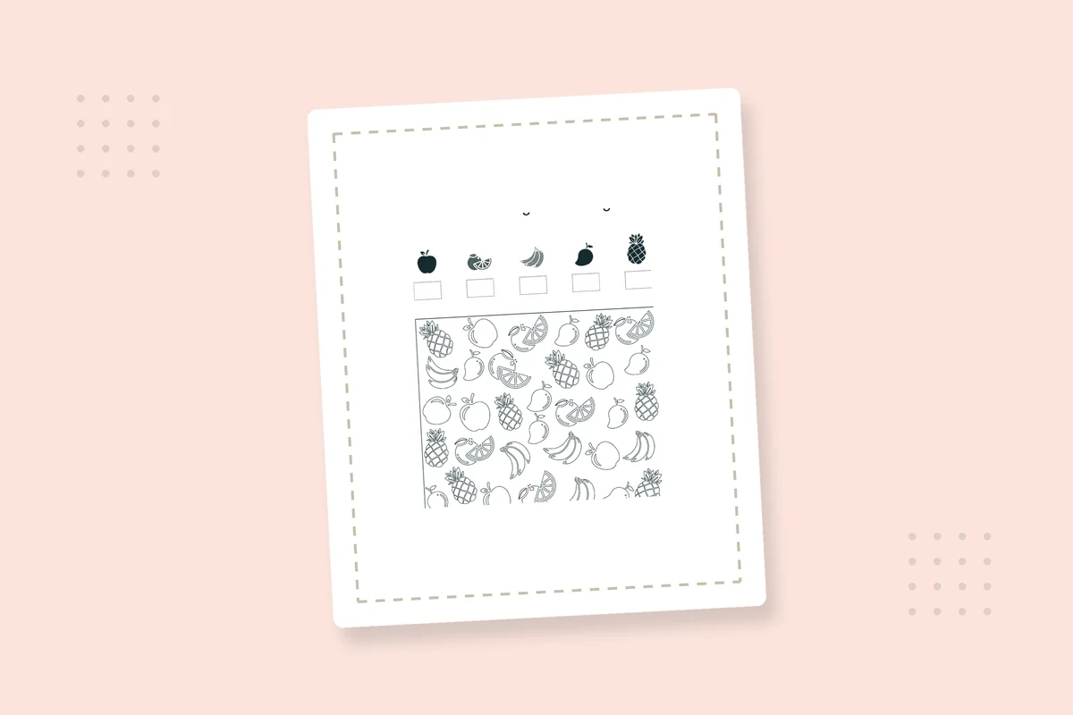 Counting Fruits Coloring Pages: 10 Free Printable PDFs — printable coloring page preview