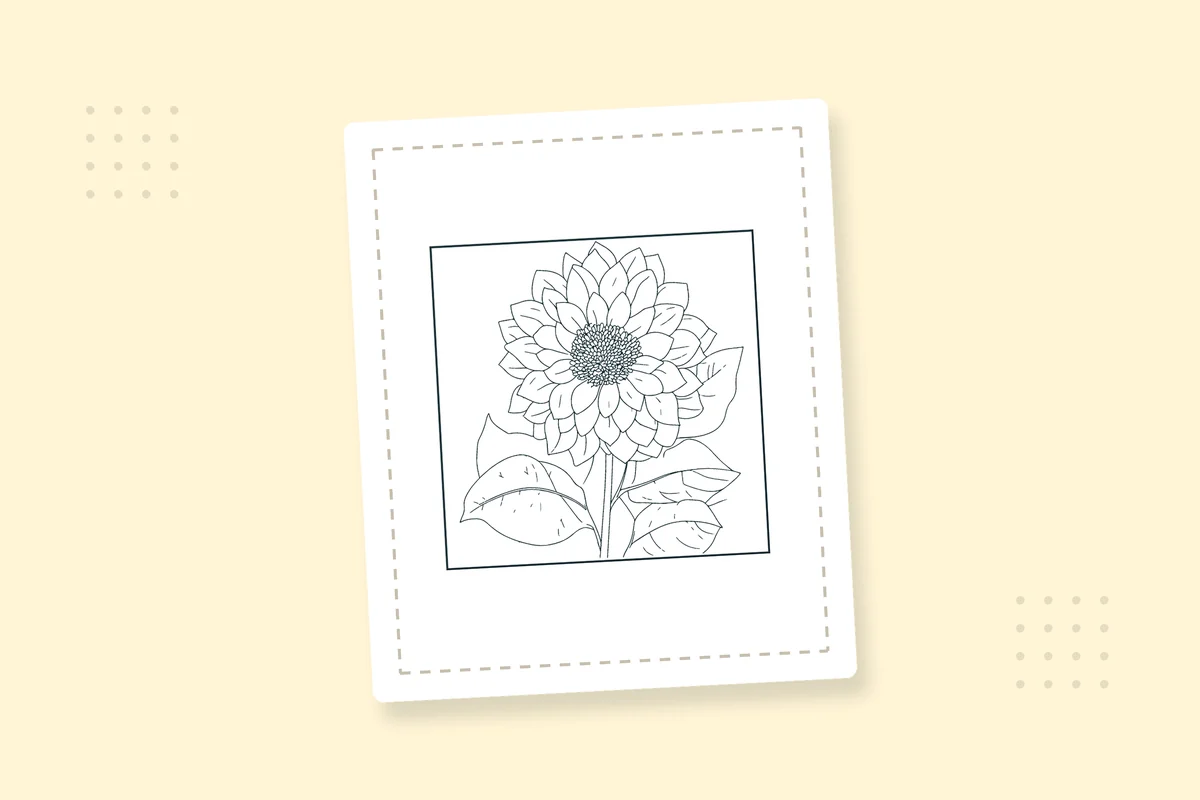 Cute Flower Coloring Pages — printable coloring page preview