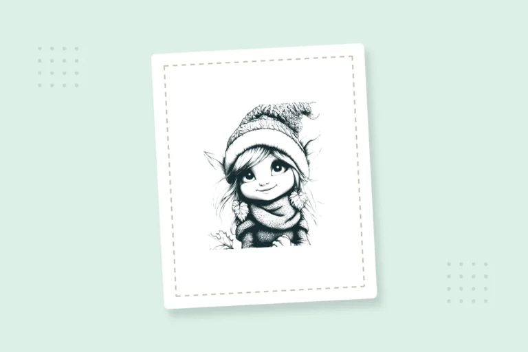 Cute Kawaii Christmas Elf Coloring Pages: 20 Free PDFs — printable coloring page preview