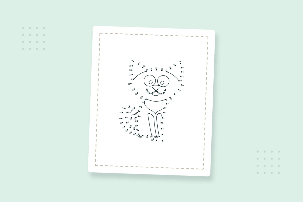 Dot to Dot Animal Coloring Pages: 40 Free PDFs — printable coloring page preview