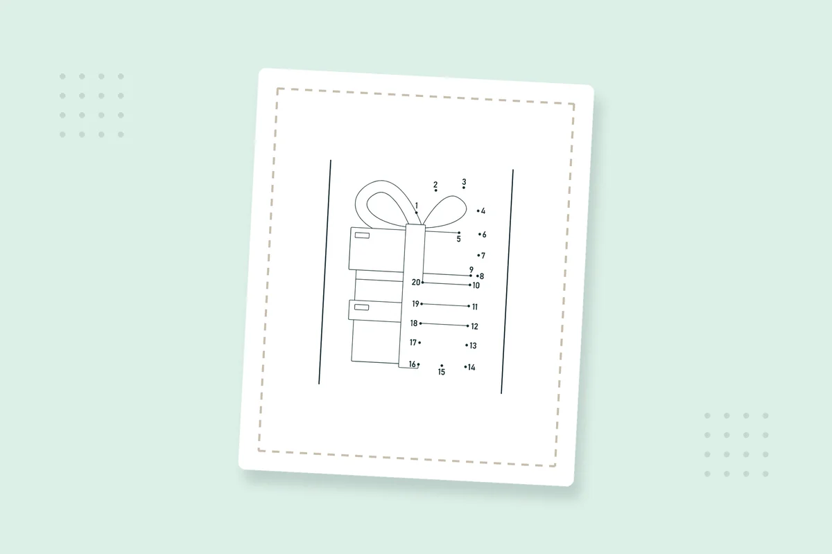 Dot-to-Dot Christmas Coloring Pages: 30 Free Printable PDFs — printable coloring page preview