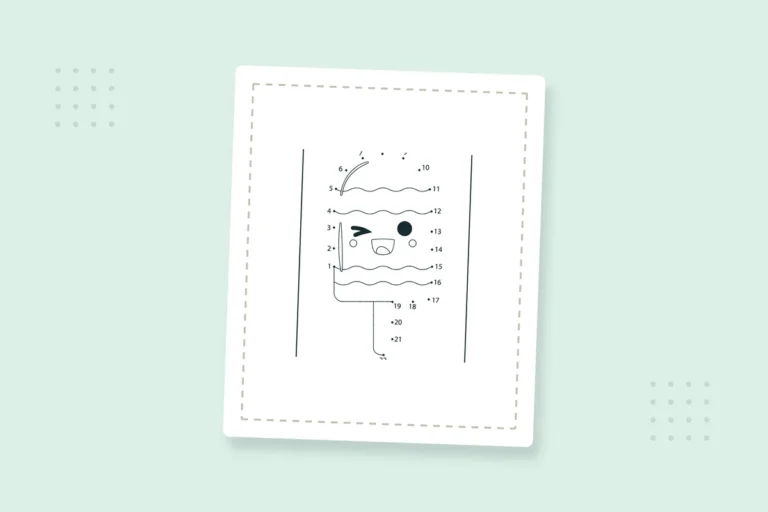 Dot-to-Dot Kawaii Ice Cream Coloring Pages: 20 Free PDFs — printable coloring page preview
