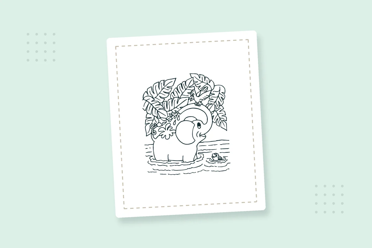 Elephant Coloring Pages: 15 Free Printable PDFs — printable coloring page preview