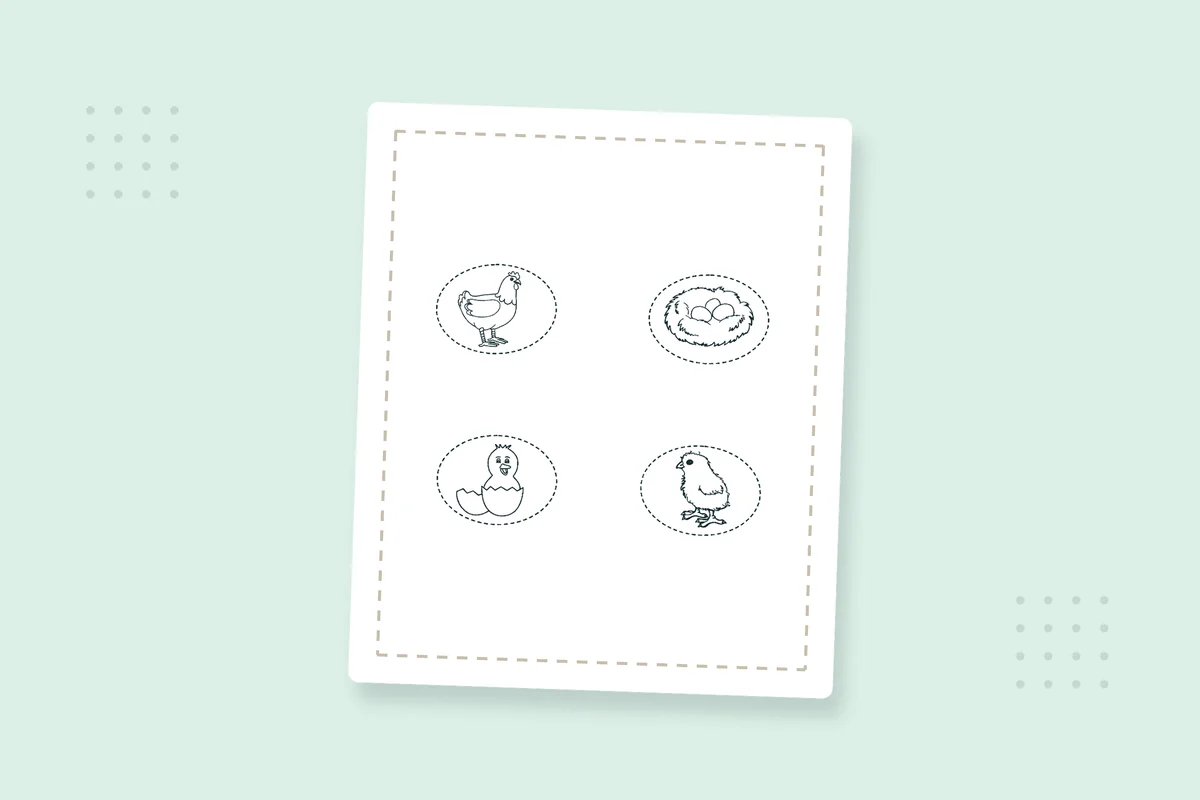 Life Cycle of a Chicken Coloring Pages: 8 Free PDFs — printable coloring page preview