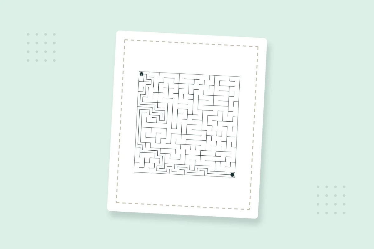 Square Maze Activity Pages Part 1: 34 Free Printable PDFs — printable coloring page preview