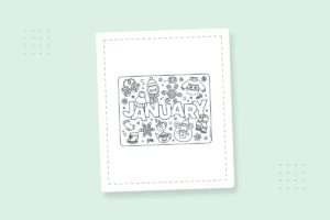 Monthly Coloring Pages: 12 Free Printable PDFs — printable coloring page preview
