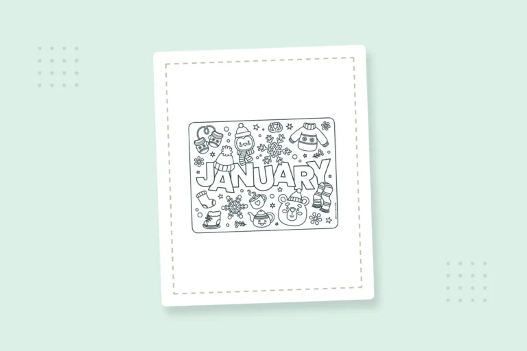 Monthly Coloring Pages: 12 Free Printable PDFs — printable coloring page preview