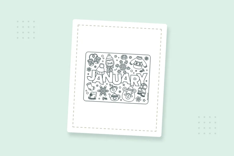 Months of the Year Coloring Pages — printable coloring page preview