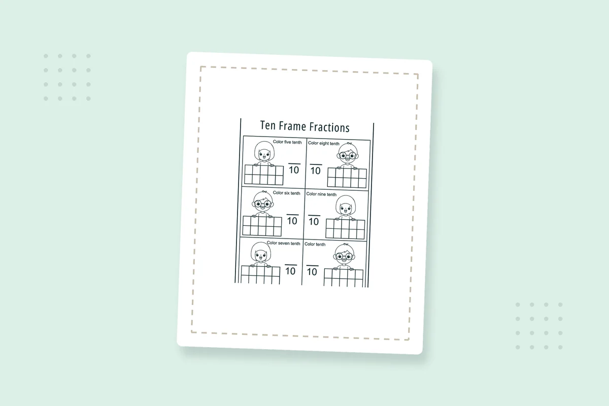 Simple Fraction Coloring Pages: 32 Free Printable PDFs — printable coloring page preview