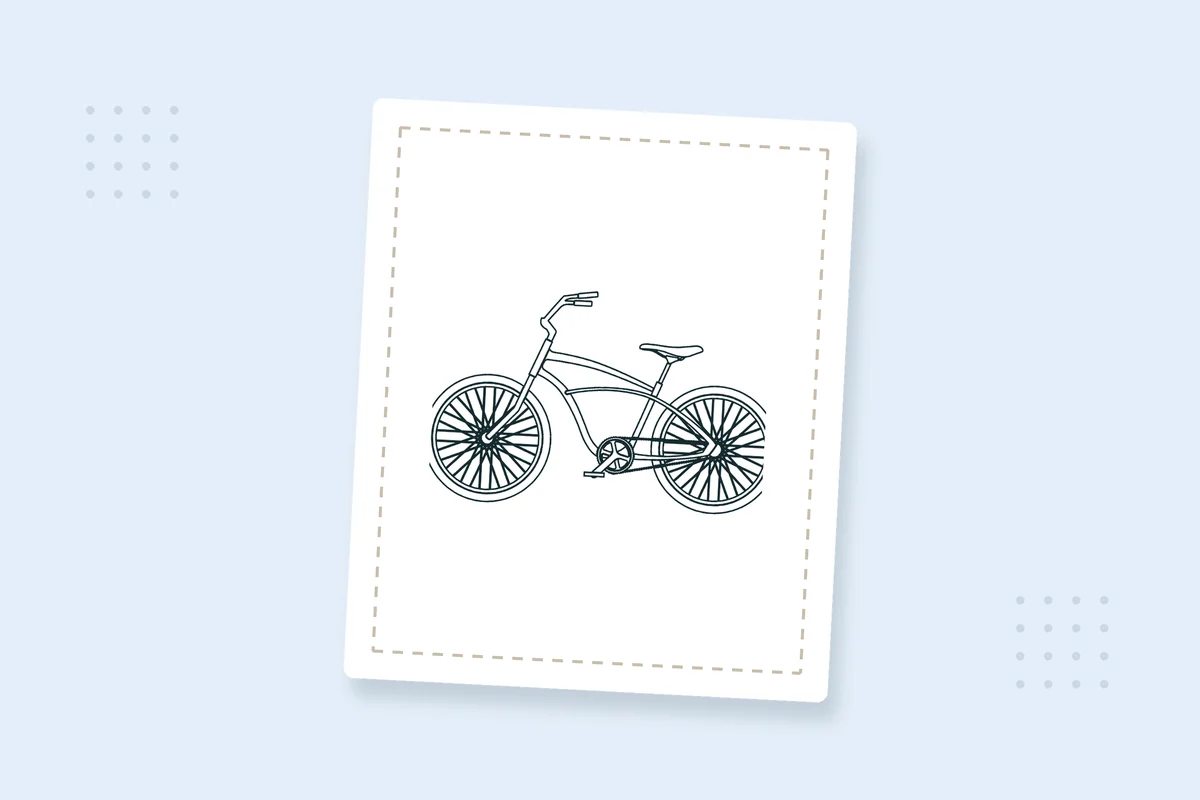 Bicycle coloring page illustration