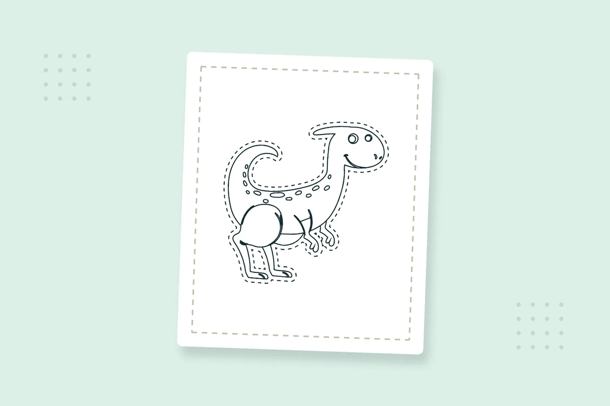Cute baby dinosaur illustrated coloring-page collection