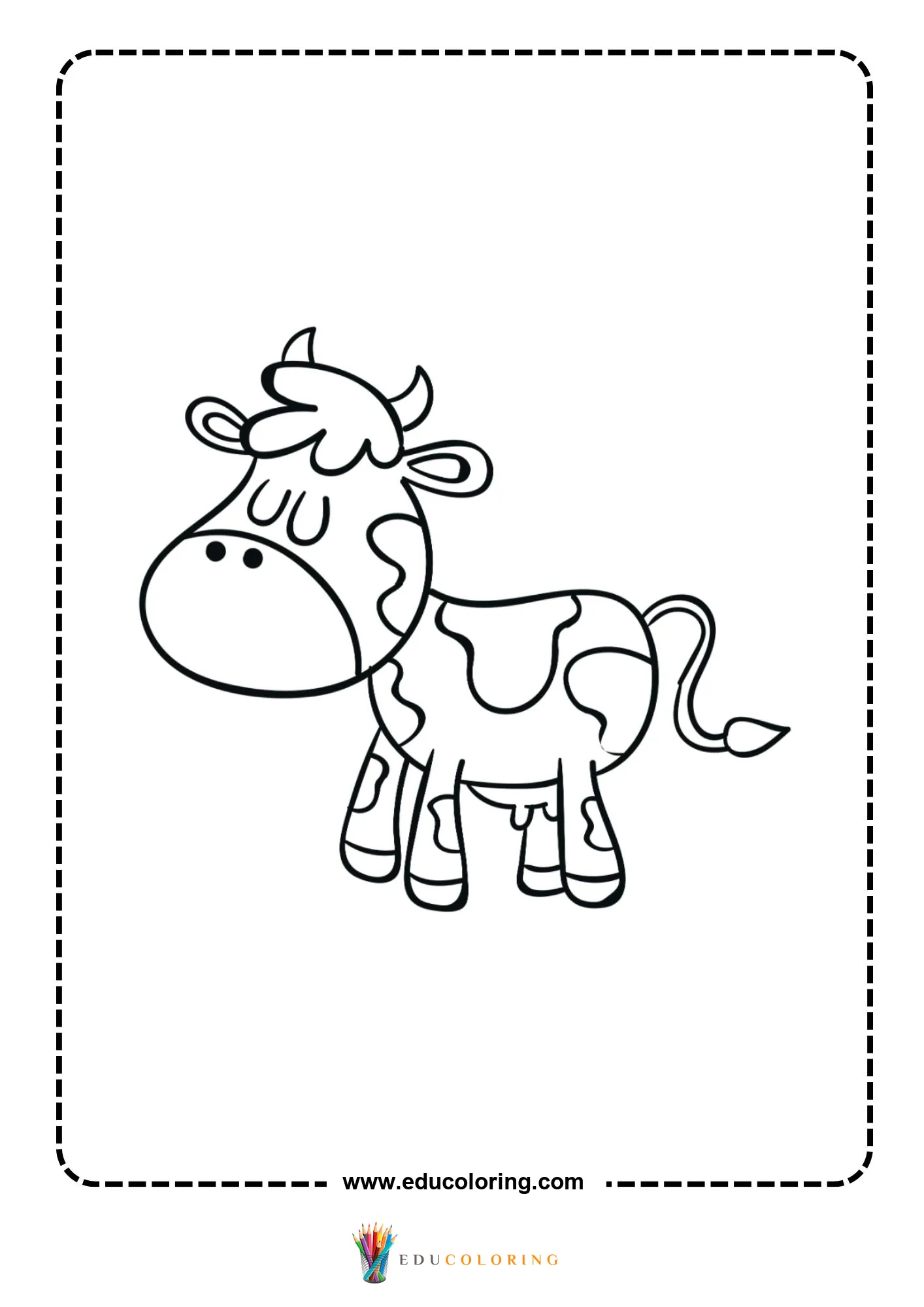 Rhinoceros with large horn on snout