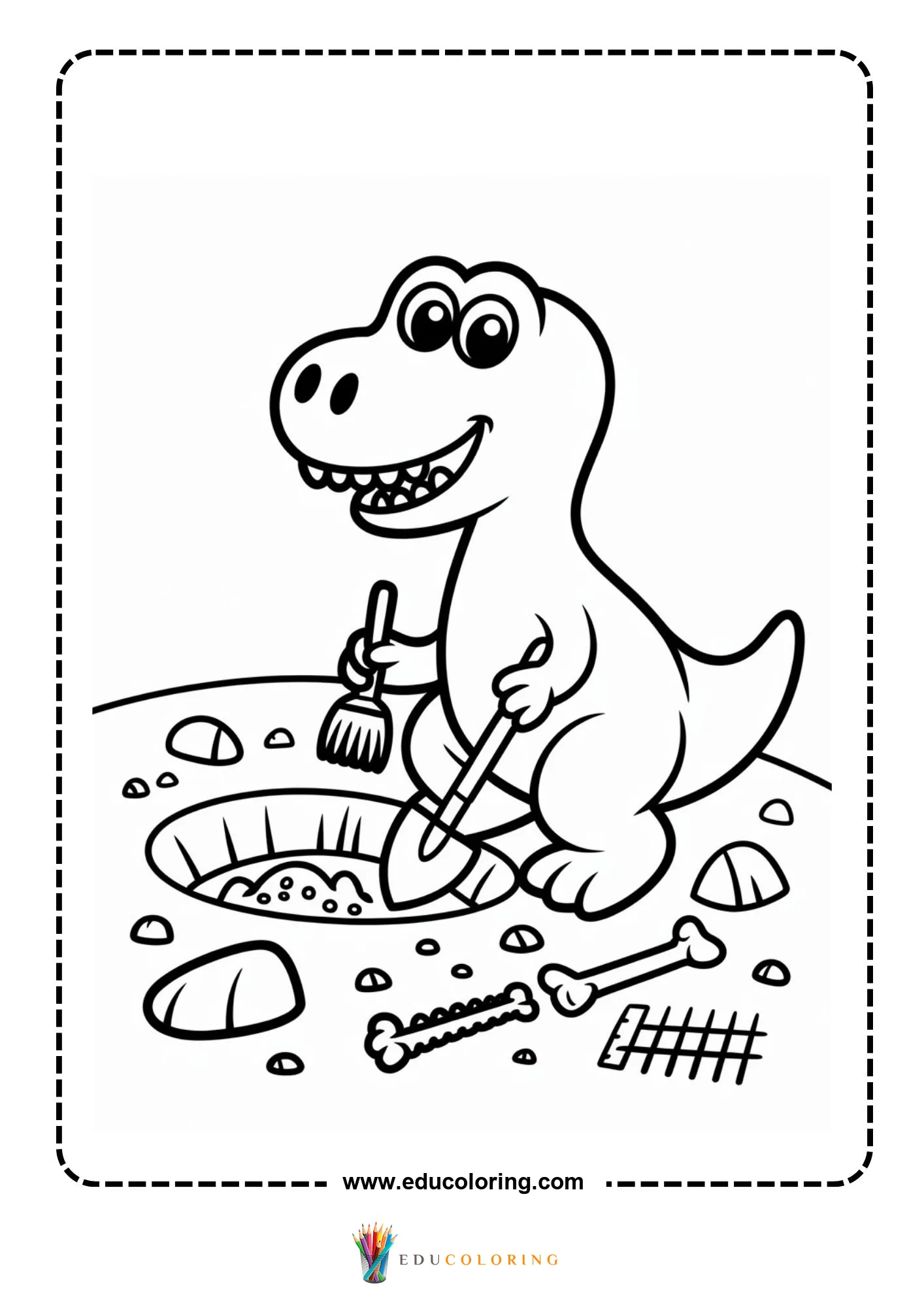 Dinosaur in outdoor landscape scene